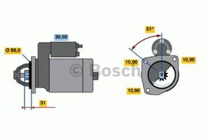 Фото Стартер Bosch 0 986 019 020