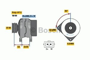 Фото Генератор Bosch 0 986 040 880