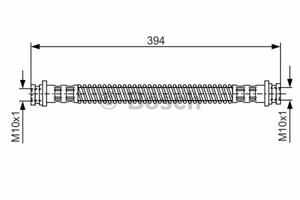 Фото Гальмівний шланг Bosch 1 987 481 123
