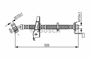 Фото Гальмівний шланг Bosch 1 987 481 126