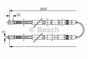 Фото Трос, паркувальна гальмівна система Bosch 1 987 482 009