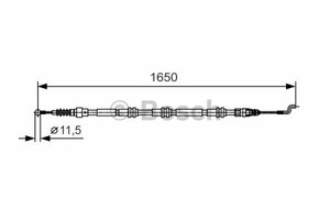 Фото Трос ручного гальма Bosch 1 987 482 016