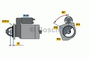 Фото Стартер Bosch 0 986 011 871