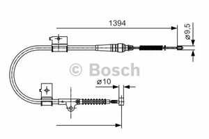 Фото Трос, паркувальна гальмівна система Bosch 1 987 482 049