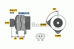 Фото Генератор Bosch 0 986 038 370