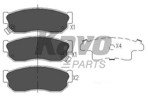 Фото Комплект гальмівних колодок, дискове гальмо KAVO PARTS KBP-6526