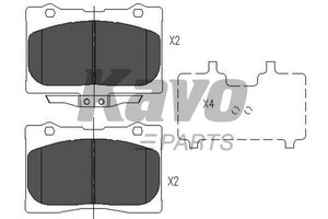 Фото Комплект гальмівних колодок, дискове гальмо KAVO PARTS KBP-2039