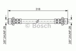 Фото Гальмівний шланг Bosch 1 987 476 165