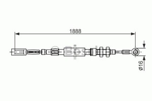 Фото Трос, паркувальна гальмівна система Bosch 1 987 477 420