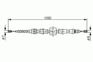 Фото Трос, паркувальна гальмівна система Bosch 1 987 477 464