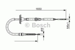 Фото Трос, паркувальна гальмівна система Bosch 1 987 477 482