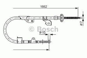 Фото Трос, паркувальна гальмівна система Bosch 1 987 477 535