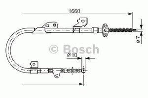 Фото Трос, паркувальна гальмівна система Bosch 1 987 477 537