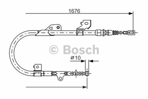 Фото Трос, паркувальна гальмівна система Bosch 1 987 477 538