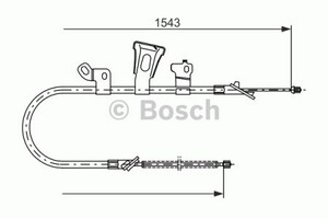 Фото Трос, паркувальна гальмівна система Bosch 1 987 477 548