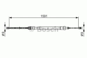 Фото Трос, паркувальна гальмівна система Bosch 1 987 477 580