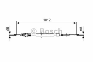 Фото Трос, паркувальна гальмівна система Bosch 1 987 477 600