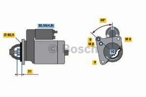 Фото Стартер Bosch 0 001 106 405