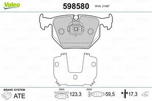 Фото Гальмівні колодки Valeo 598580