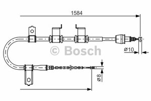 Фото Трос, паркувальна гальмівна система Bosch 1 987 482 223