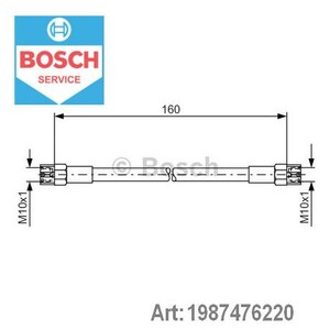 Фото Гальмівний шланг Bosch 1 987 476 220