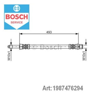 Фото Гальмівний шланг Bosch 1 987 476 294