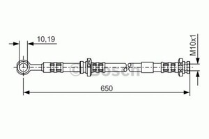 Фото Шланг гальмівний (задній) Nissan Primera 02- (L) Bosch 1 987 476 364
