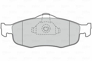 Фото Комплект гальмівних колодок, дискове гальмо Valeo 301034