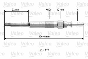 Фото Свічка розжарення Valeo 345132