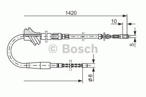 Фото Трос, паркувальна гальмівна система Bosch 1 987 477 063