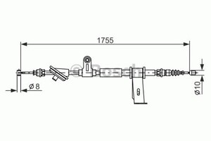 Фото Трос, паркувальна гальмівна система Bosch 1 987 477 111