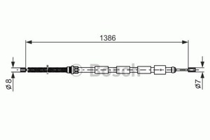 Фото Трос, паркувальна гальмівна система Bosch 1 987 477 145