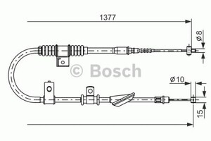 Фото Трос, паркувальна гальмівна система Bosch 1 987 477 842