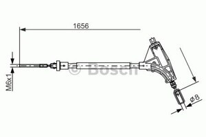 Фото Трос, паркувальна гальмівна система Bosch 1 987 477 871