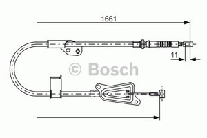 Фото Трос, паркувальна гальмівна система Bosch 1 987 477 914