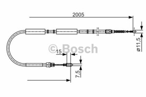 Фото Трос, паркувальна гальмівна система Bosch 1 987 477 923