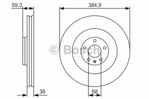 Фото Диск гальмівний Bosch 0 986 479 R30