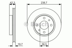 Фото Гальмівний диск Bosch 0 986 479 R54