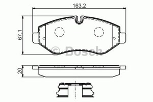 Фото Колодки гальмівні дискові, комплект Bosch 0 986 494 582