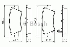 Фото Колодки гальмівні дискові Bosch 0 986 494 557