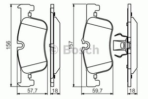 Фото Комплект гальмівних колодок, дискове гальмо Bosch 0 986 494 561