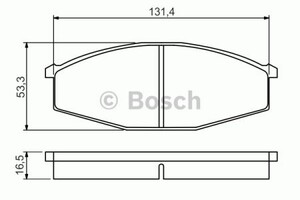 Фото Колодки гальмівні (передні) Nissan Patrol 2.8/3.2 TD 79-98 Bosch 0 986 494 566