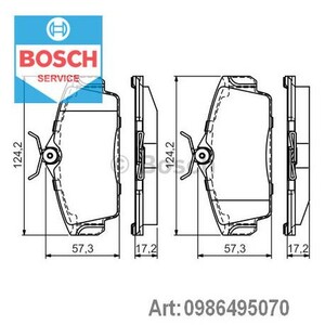 Фото Комплект гальмівних колодок, дискове гальмо Bosch 0 986 495 070