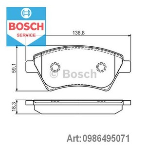 Фото Гальмівні колодки Bosch 0 986 495 071