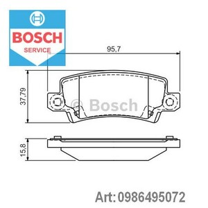 Фото Гальмівні колодки Bosch 0 986 495 072