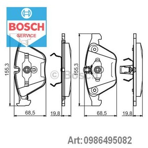 Фото Гальмівні колодки Bosch 0 986 495 082