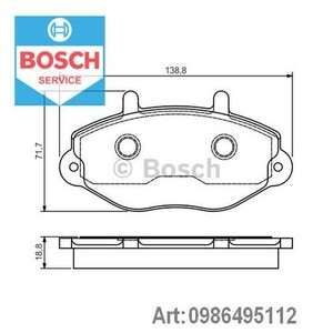 Фото Гальмівні колодки Bosch 0 986 495 112