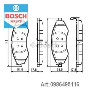 Фото Гальмівні колодки Bosch 0 986 495 116