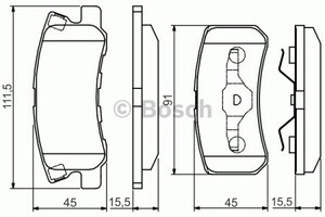 Фото Колодки гальмівні дискові, комплект Bosch 0 986 495 172