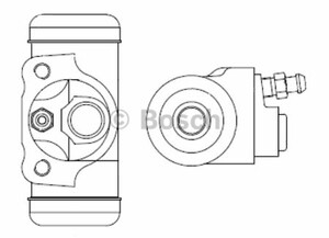 Фото Колісний гальмівний циліндр Bosch F 026 002 356